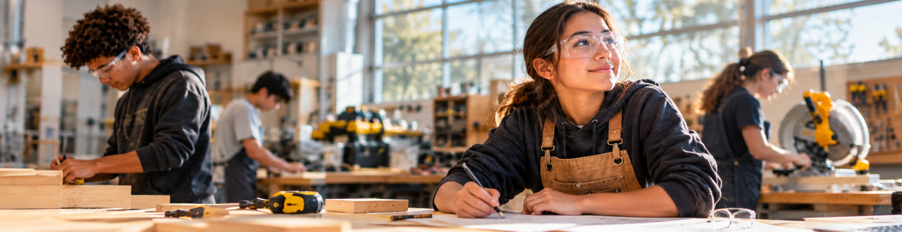 Students in workshop class