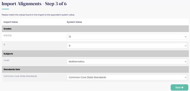 Match the detected columns